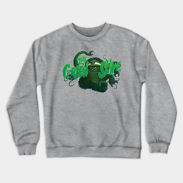 Green Alien (distressed vs.) Crewneck Sweatshirt by jpowersart